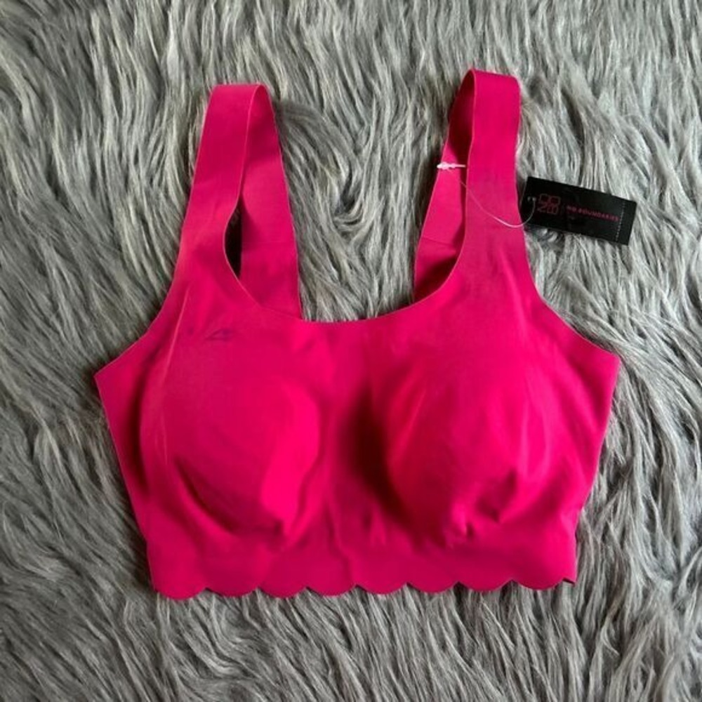 No Boundaries Wirefree Bra Women's Size Small Pink Bonded Bralette Wireless
